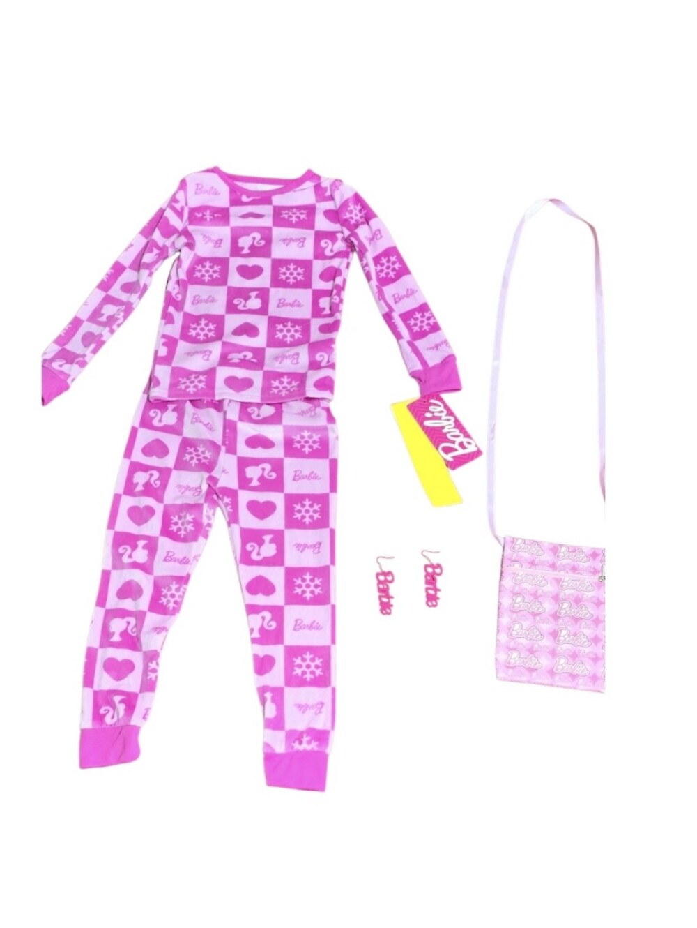 Barbie Pink Graphic-Print Kids Pajama Set